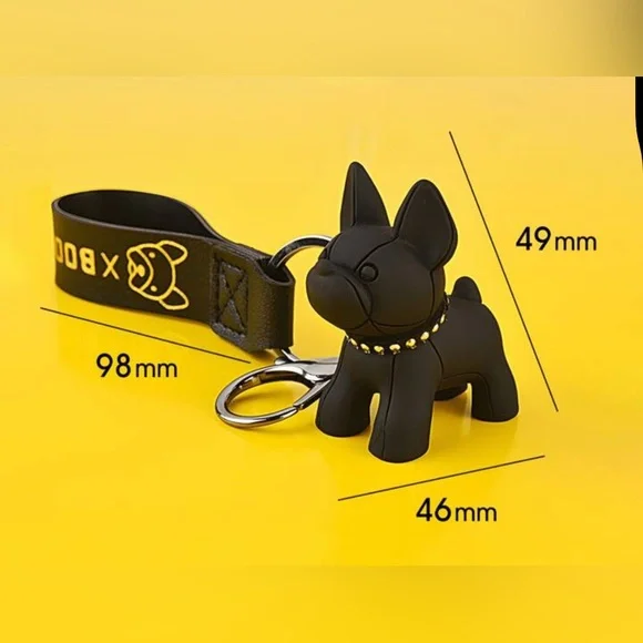 Adorable French Bulldog Keychain/ Bag Charm - Cute & Frenchie Bulldog NWT - Picture 5 of 5